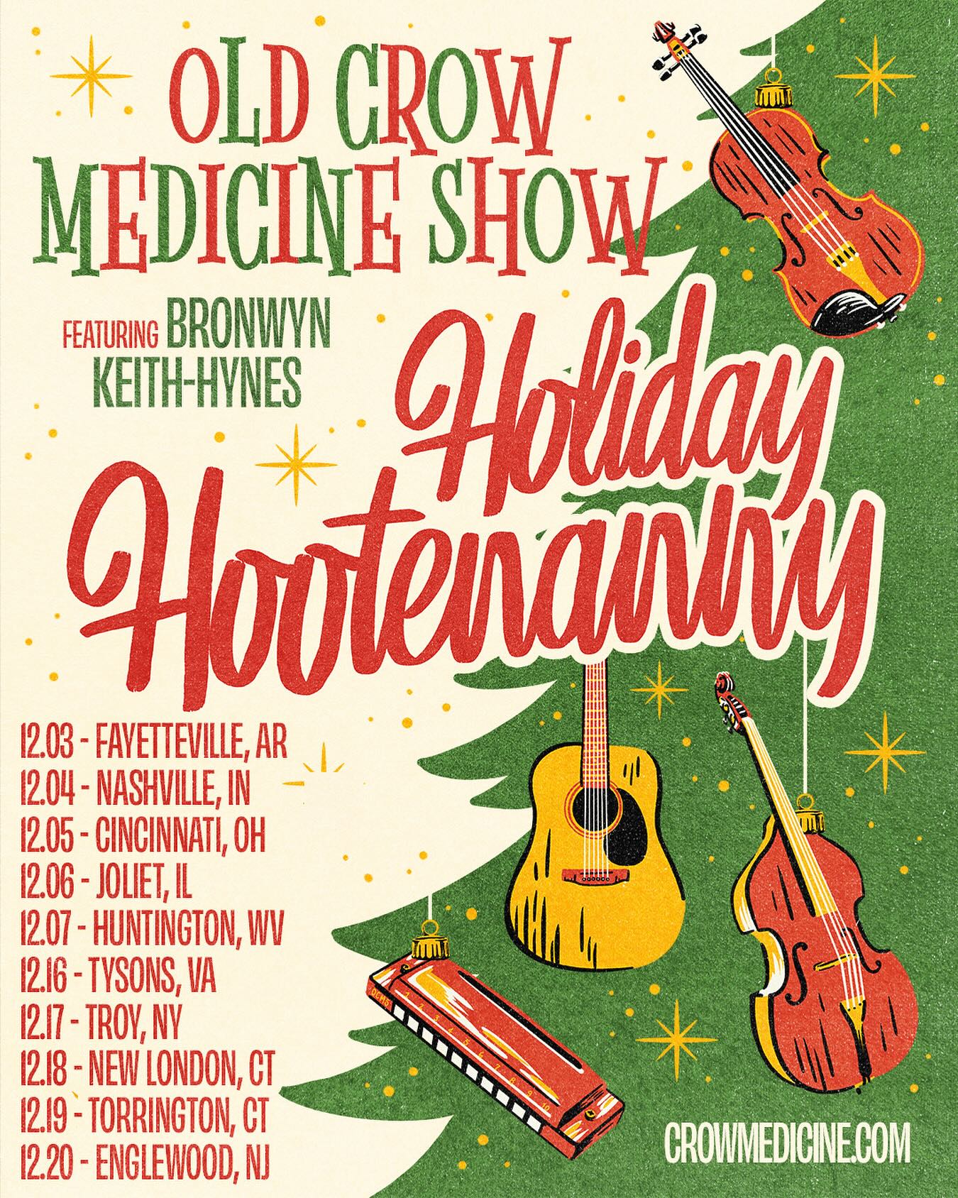 Old Crow Medicine Show Circle The Wagons Tour Poster 2025